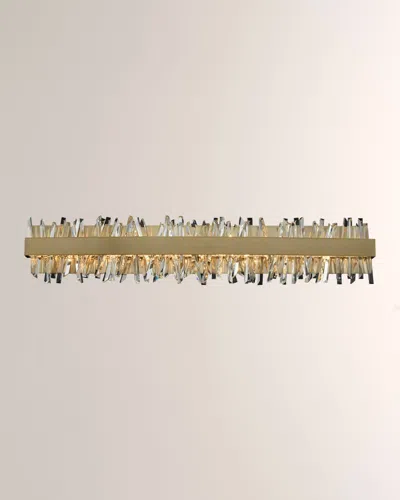 Allegri Crystal By Kalco Lighting Glacier 38" Led Bath Vanity Light In Brushed Champagne Gold
