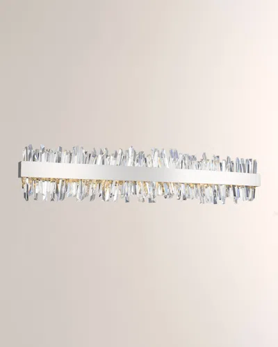 Allegri Crystal By Kalco Lighting Glacier 38" Led Bath Vanity Light In Metallic