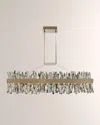 Allegri Crystal By Kalco Lighting Glacier 48" Led Island Light In Brushed Champagne Gold