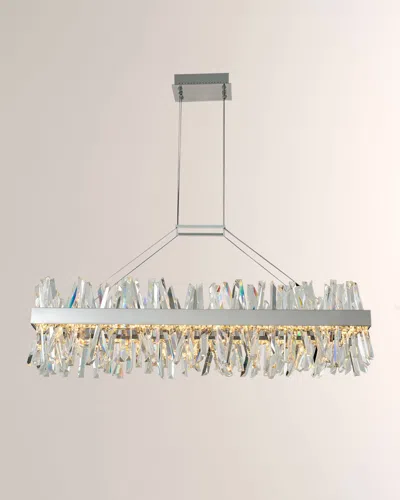 Allegri Crystal By Kalco Lighting Glacier 48" Led Island Light In Metallic