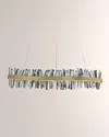 Allegri Crystal By Kalco Lighting Glacier 60" Led Wave Island In Brushed Champagne Gold