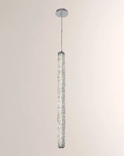 Allegri Crystal By Kalco Lighting Lina 1-column Led Foyer Light In Metallic