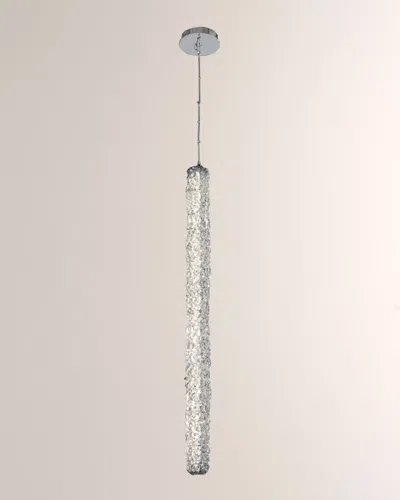 Allegri Crystal By Kalco Lighting Lina 1-column Led Foyer Light In Polished Chrome