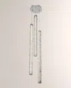 Allegri Crystal By Kalco Lighting Lina 3-column Led Foyer Light In Polished Chrome