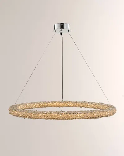 Allegri Crystal By Kalco Lighting Lina 38" Led Pendant Light In Polished Chrome
