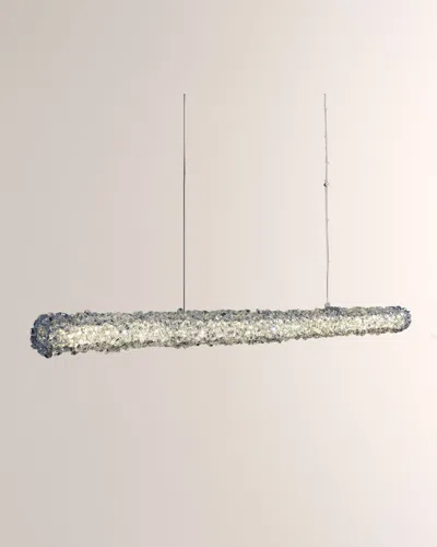 Allegri Crystal By Kalco Lighting Lina 46" Led Island Light In Grey