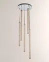 Allegri Crystal By Kalco Lighting Lina 5-column Led Foyer Light In Polished Chrome