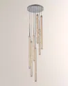 Allegri Crystal By Kalco Lighting Lina 7 Column Led Foyer Light In Polished Chrome