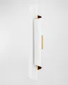 Allegri Crystal By Kalco Lighting Piaga Wall Sconce, 24" In Polished Brass And White