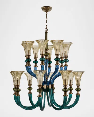Allegri Crystal By Kalco Lighting Tinta 16-light 2-tier Chandelier, 44" Tall