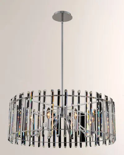 Allegri Crystal By Kalco Lighting Viano 28" Chandelier In Polished Chrome
