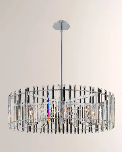 Allegri Crystal By Kalco Lighting Viano 35" Chandelier In Polished Chrome