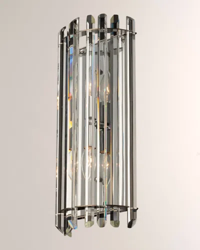 Allegri Crystal By Kalco Lighting Viano Large 18" Wall Sconce In Gray