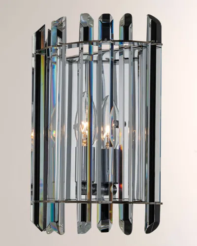 Allegri Crystal By Kalco Lighting Viano Small 11" Wall Sconce In Gray
