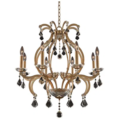 Allegri Duchess 28" Wide Champagne Gold 8-light Chandelier