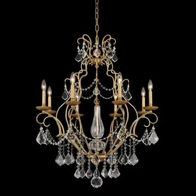 Allegri Elise 32" Wide Gold Patina 8-light Chandelier