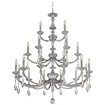 Allegri Floridia 42" Wide Chrome 21-light Chandelier