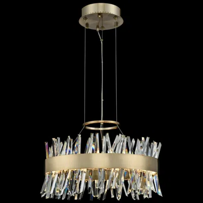 Allegri Glacier 20" Wide Champagne Gold Led Round Crystal Pendant