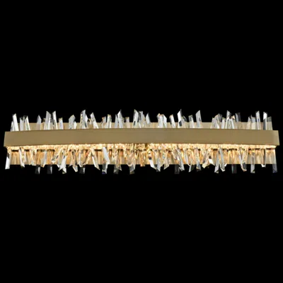 Allegri Glacier 32"w Champagne Gold Led Crystal Bath Light