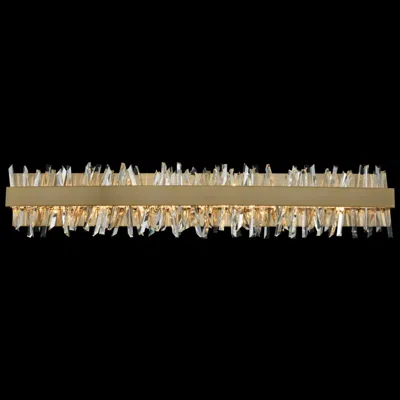 Allegri Glacier 38"w Champagne Gold Led Crystal Bath Light
