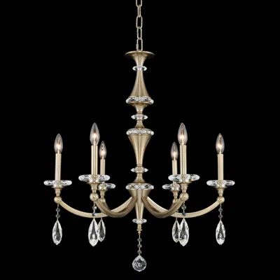 Allegri Kalco  Floridia 27" Wide Matte Gold 6-light Crystal Chandelier