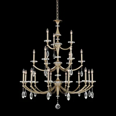 Allegri Kalco Floridia 42" Wide Champagne Gold 21-light 3-tier Chandelier