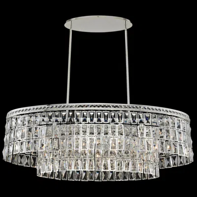 Allegri Kasturi 42"w Polished Silver Kitchen Island Light Pendant