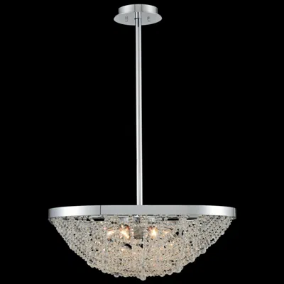 Allegri Lana 21" Wide Polished Chrome Crystal Pendant