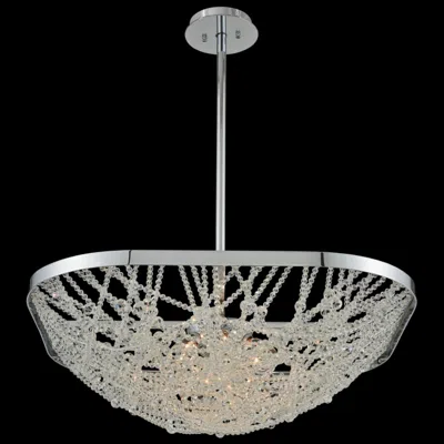 Allegri Lana 26" Wide Polished Chrome Crystal Pendant