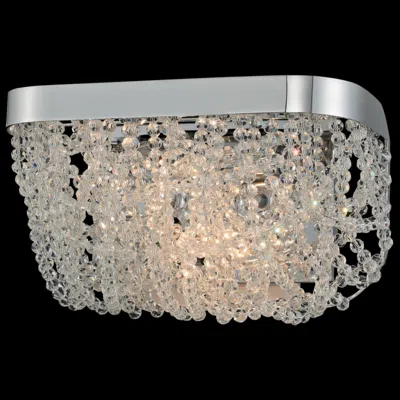 Allegri Lana 6" High Polished Chrome Crystal Wall Sconce
