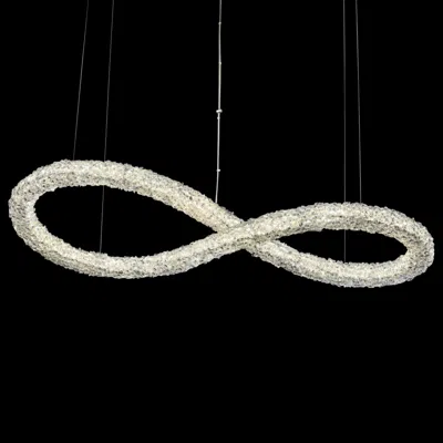Allegri Lina 48"w Chrome Infinity Led Kitchen Island Light Pendant