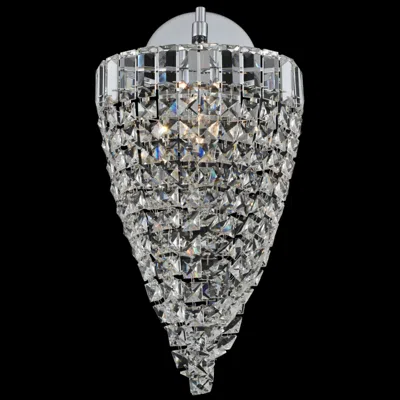 Allegri Mira 20" High Polished Chrome Crystal Wall Sconce