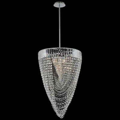 Allegri Mira 21" Wide Polished Chrome Foyer Pendant