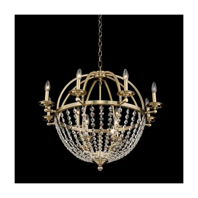 Allegri Pendolo 30"w Gold 12-light Orb Crystal Chandelier