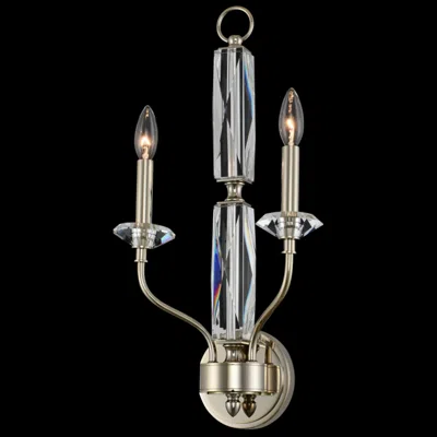 Allegri Savia 22" High Champagne Gold 2-light Crystal Wall Sconce