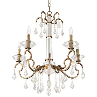 Allegri Valencia 26" Wide Champagne Gold 5-light Chandelier