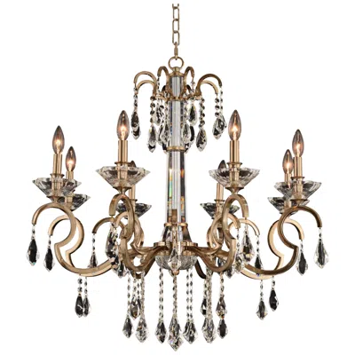 Allegri Valencia 32" Wide Champagne Gold 8-light Chandelier