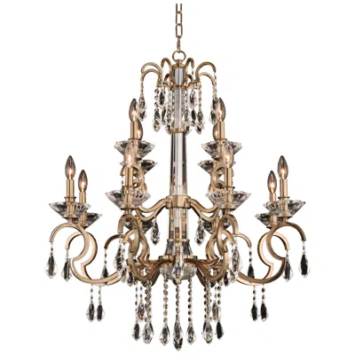 Allegri Valencia 32"w Champagne Gold 12-light Chandelier