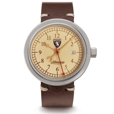 Allemano 1919 Torino Automatic White Dial Men's Watch Daya1919npswmt In Brown / Gold Tone / White