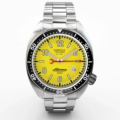 Allemano 1973 Shark & Crab Automatic Men's Watch Sh-a-1973-p-y-dp In Black / Yellow