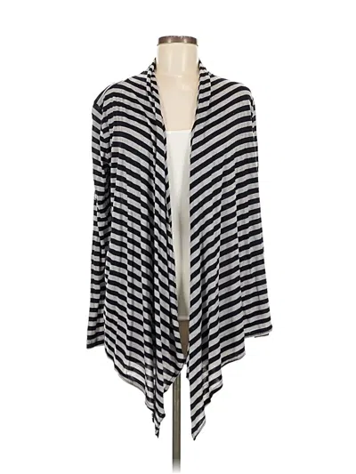 Pre-owned Allen Allen Cardigan Sweater In Silver