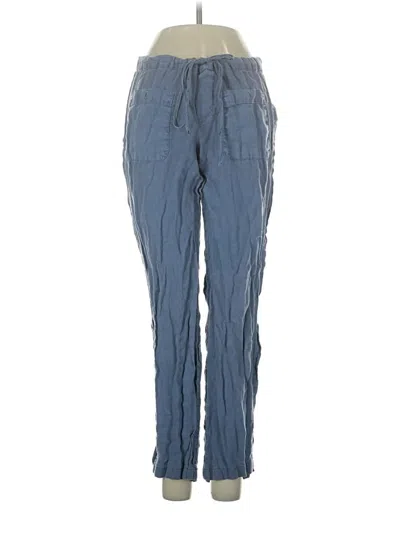 Pre-owned Allen Allen Linen Pants In Blue