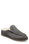 Allen Edmonds Bowen Genuine Shearling Lined Mule Slipper In Gray