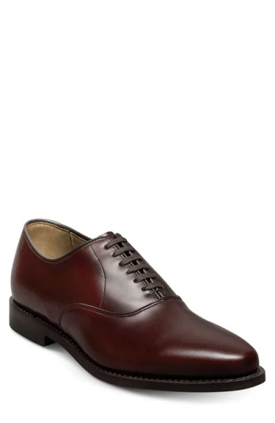 Allen Edmonds Carlyle Plain Toe Leather Oxford In Burgundy