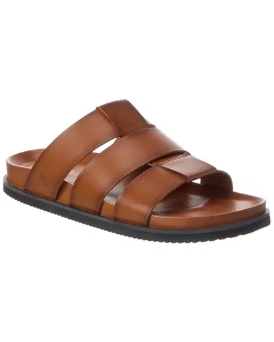 Allen Edmonds Davis Leather Sandal In Animal Print