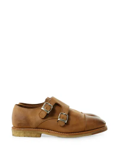 Allen Edmonds Double Monk-strap Shoes In Brown