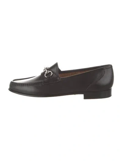 Pre-owned Allen Edmonds Horsebit Accent Leather Dress Loafers In Black