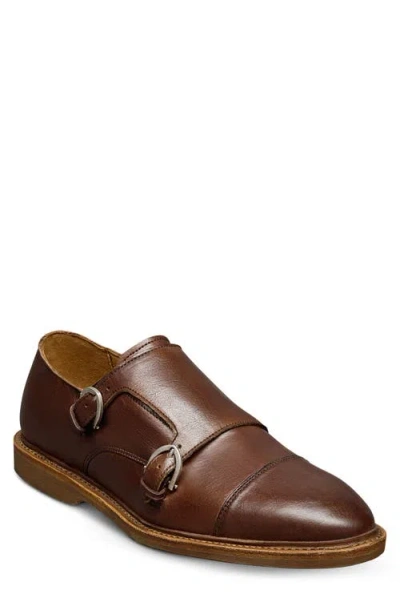 Allen Edmonds Kingston Verse Two Buckle Cap Toe Monk Shoe In Brown