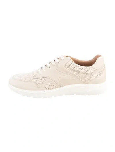 Pre-owned Allen Edmonds Leather Athletic Sneakers In Neutral