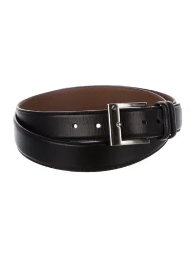 Pre-owned Allen Edmonds Leather Belt In Black